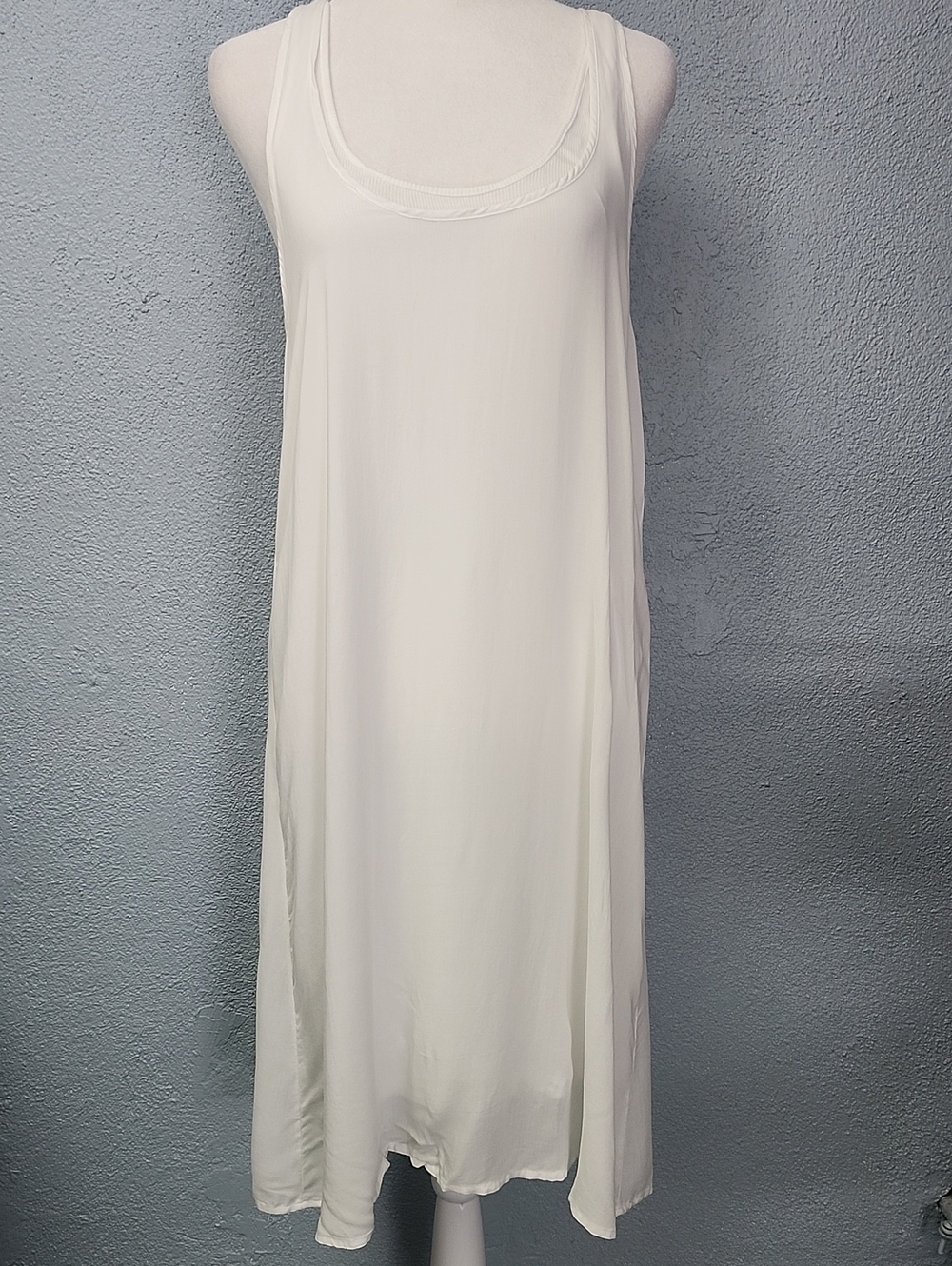 Splendid Cream Sleeveless Midi Slip Dress